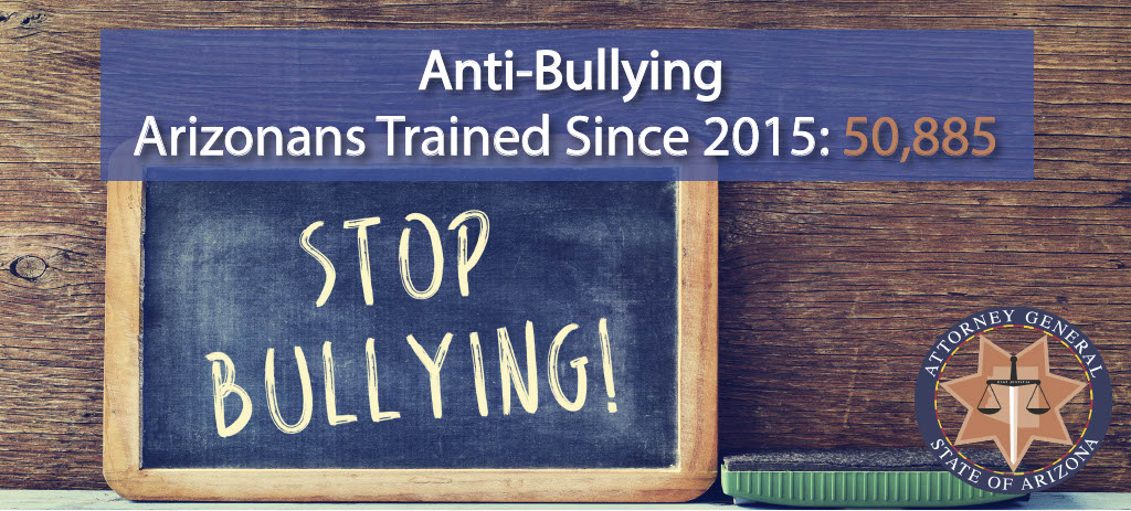 Banner showing that 49,846 Arizonans have received Anti-Bullying Training