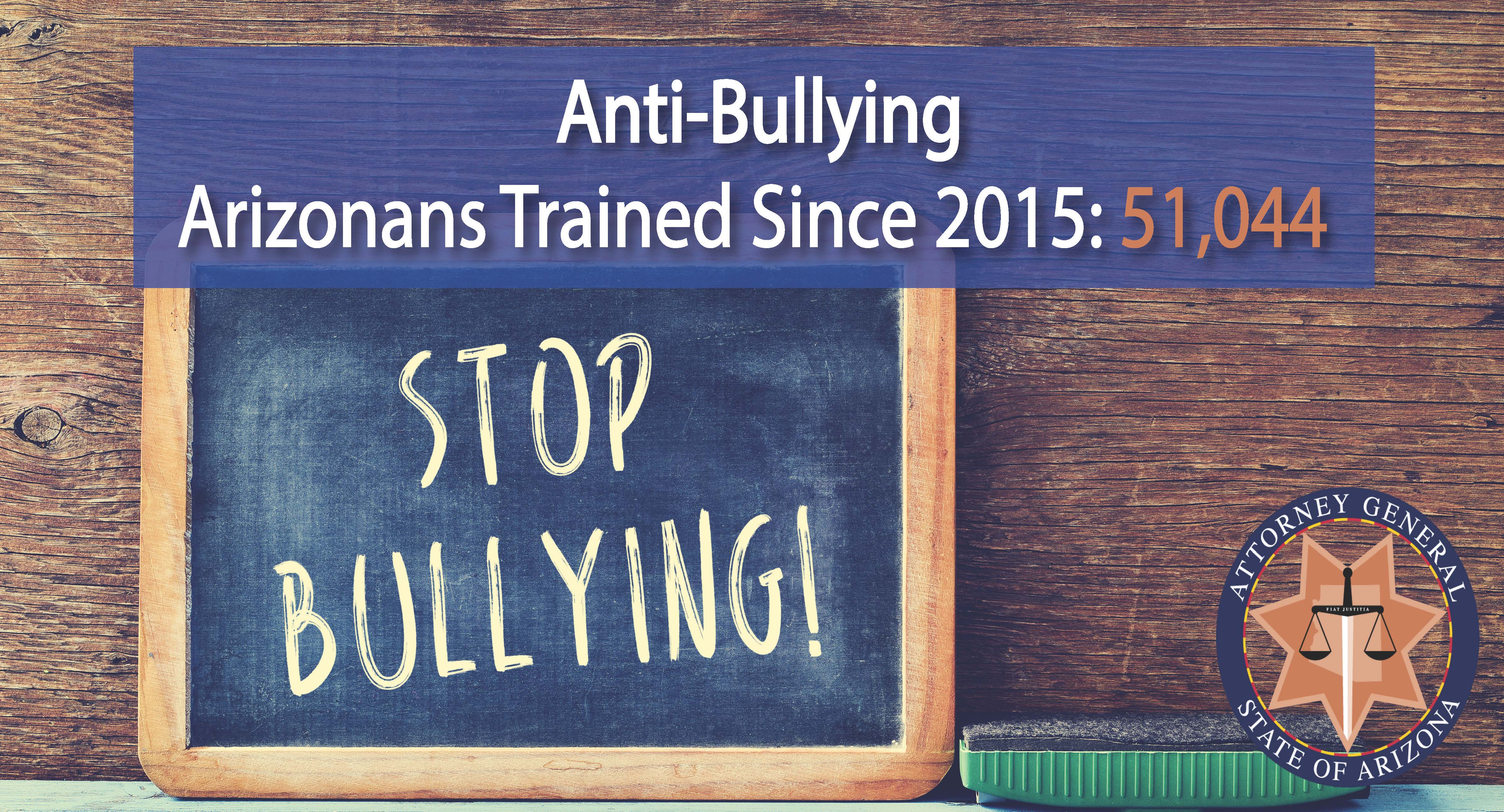 Banner showing that 49,846 Arizonans have received Anti-Bullying Training